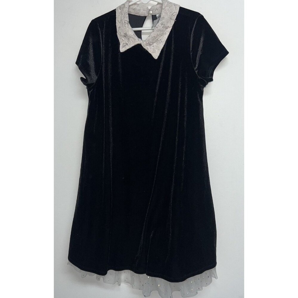 Wednesday Addams Dress Girls Size 12 Black Halloween Costume Beautees Gothic